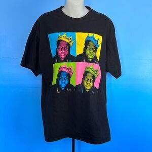 The Notorious B.I.G. Black Short Sleeve T-Shirt Size Large Hip Hop Tee